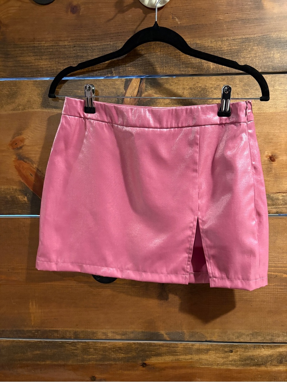 Princess Polly Shiny Y2K Style Hot Pink Mini Skirt